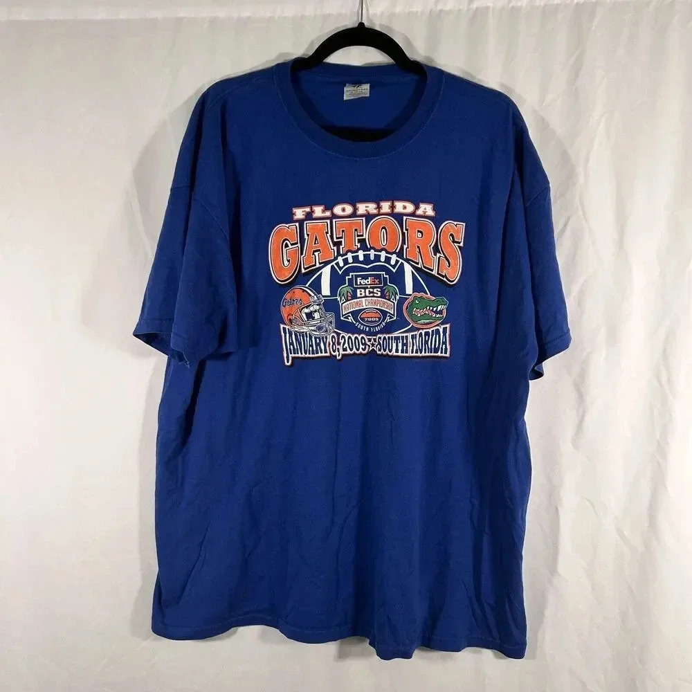 Florida Gators 2009 National Champions Shirt Women's 2X Blue Graphic Print